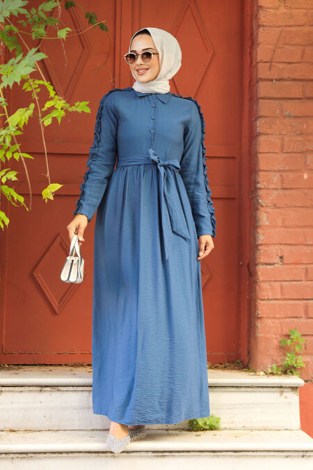 İndigo Blue Hijab Dress 3434IM